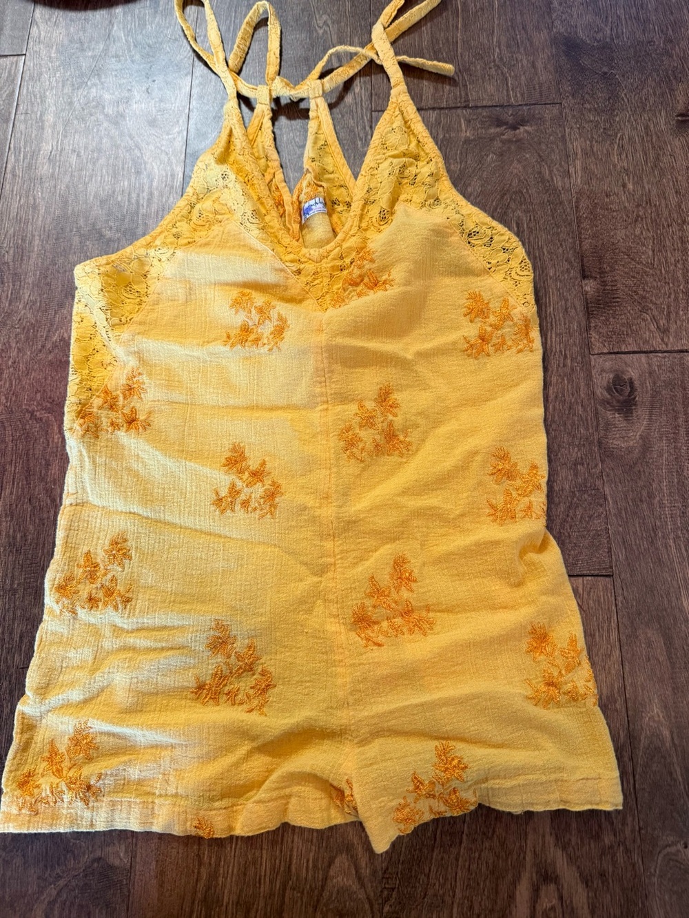 Free People intimately Lace-Trim Sleep Romper